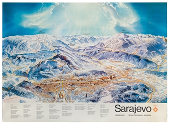  Sarajevo XIV Winter Olympic Games. Group of 4 posters. 1984...