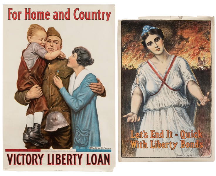  [WORLD WAR I]. Two American Liberty Loan posters. Including...