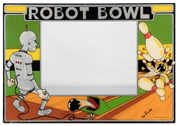  “Robot Bowl" Video Game Bezel. [San Jose: R & N Silkscreeni...