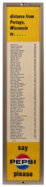  Pepsi-Cola “Distance from Portage, Wisconsin to… / say Peps...
