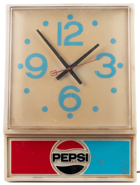  Pepsi “Junior New Dimension" Illuminated Clock. American Si...