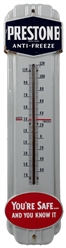 Prestone Anti-Freeze Porcelain Thermometer Sign. [Ca. 1940s...