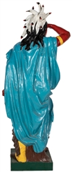  Cigar Store Indian Cast Iron Painted Figure on Base. Painte...