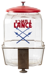  Lance Crackers Jar with the Original Metal Frame Stand with...