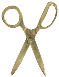  Large Metal Scissors. [Ca. 20th century]. Brass (?) scissor...