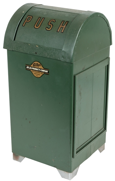  Atlas Products Salesmans Sample Trash Bin. Decal on side f...