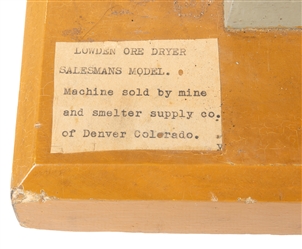  Lowden Ore Dryer Salesman's Sample Model. Brass, metal, and...