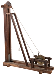  [HAND-BUILT MACHINE MODEL]. Wooden Model for a “Pile-Driver...