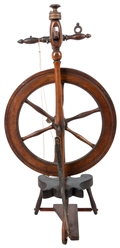  [HAND-BUILT MACHINE MODEL]. Wooden Model for a Spinning Whe...