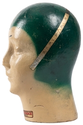  Fit-Rite Hat Block. Early 20th century. Paper-mâché mannequ...