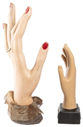  Two Advertising Hand Displays. Includes: Columbia “Tru-Fit...