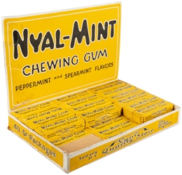  Nyal-Mint Chewing Gum in Original Box. Neaerly full box (33...