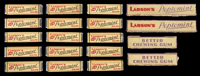  Larson's Peppermint Chewing Gum Lot. Chicago: L.P. Larson J...