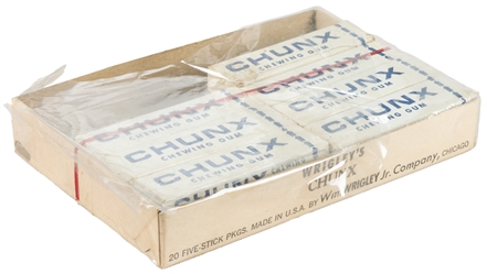  Wrigley's Chunx Chewing Gum in Original Box. Chicago: Wm. W...