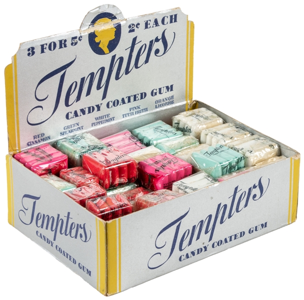  Tempters Candy Coated Gum in Original Box. New York: Americ...