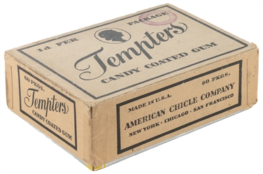  Tempters Candy Coated Gum in Original Box. New York: Americ...