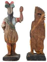  Pair of Cigar Store Indian Figures. Circa 1950s. One marked...