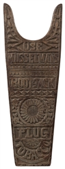  Musselman's Plug Tobacco Cast Iron Boot-Jack. [Ca. early 20...