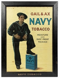  Gail & Ax Navy Tobacco Paper Sign in Original Manufacturer'...