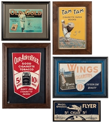  Group of 5 Cigarette / Tobacco Advertisements. Including: T...