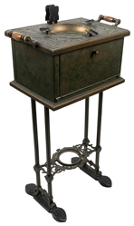  Ornate Smoking Stand. Metal body with decorative top design...