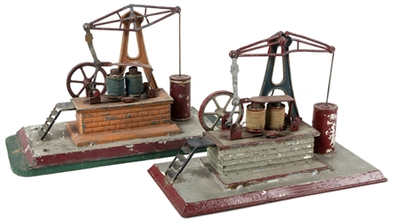  Pair of Early Electric Beam Engine Toys. [Ca. 19th - 20th c...