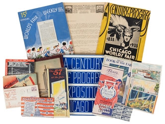  Chicago 1933 Century of Progress Guides and Ephemera Collec...