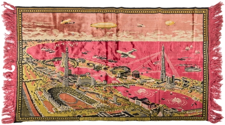  Chicago 1933 Century of Progress Rug. Machined wool rug wit...