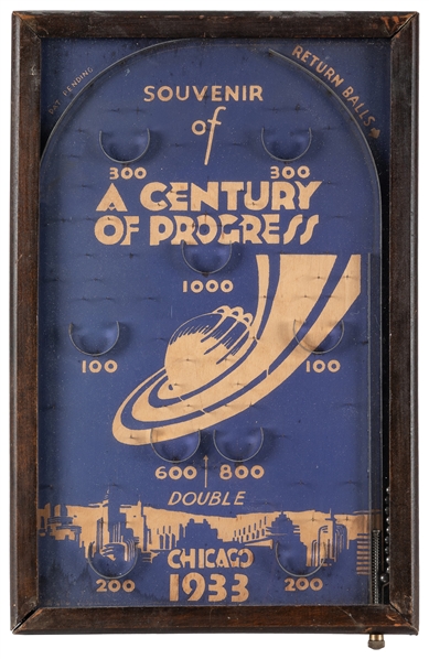  Chicago 1933 “Century of Progress" Souvenir Pinball / Bagat...