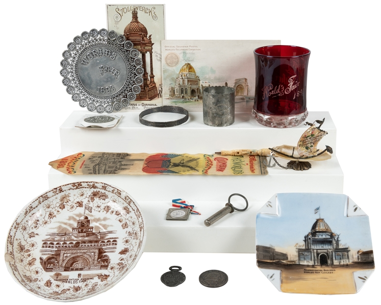  Chicago 1893 Worlds Fair Souvenirs and Ephemera Collection...