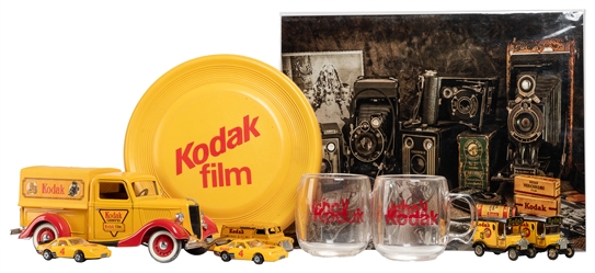  Group of Kodak Advertising Items, Diecast Cars, Frisbee Dis...
