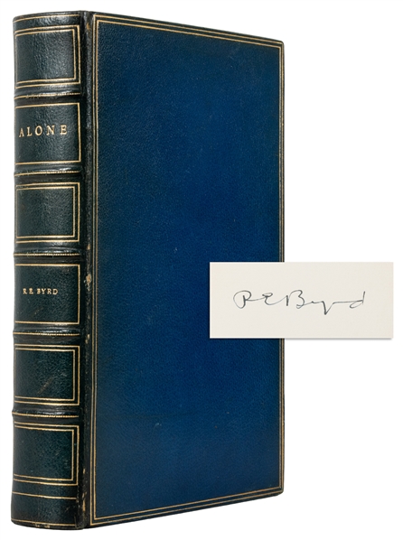  BYRD, Richard E. (1888-1957). Alone. New York: G. P. Putnam...