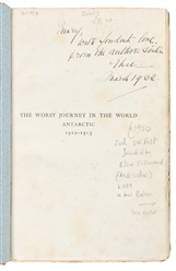  CHERRY-GARRARD, Apsley (1886-1959). The Worst Journey in th...