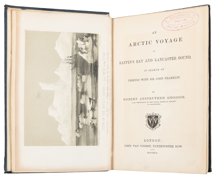 GOODSIR, Robert Anstruther (1823-1895). An Arctic Voyage to...