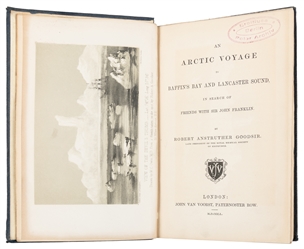  GOODSIR, Robert Anstruther (1823-1895). An Arctic Voyage to...