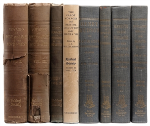  [HAKLUYT SOCIETY]. Group of 3 First Editions in 4 Volumes P...
