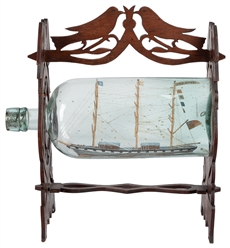  [MODEL - SHIP IN A BOTTLE]. “Annie Hughes Three-Masted Sch...