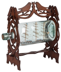  [MODEL - SHIP IN A BOTTLE]. “Annie Hughes Three-Masted Sch...