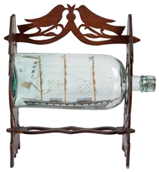  [MODEL - SHIP IN A BOTTLE]. “Annie Hughes Three-Masted Sch...