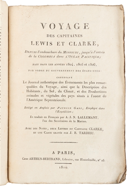  [LEWIS, Meriwether (1774-1809) and CLARK, William (1770-183...