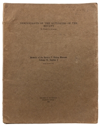  [BOUNTY MUTINEERS]. SHAPIRO, Harry L. (1902-1990). Descenda...