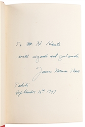  HALL, James Norman (1887-1951). Group of 4 Signed or Inscri...