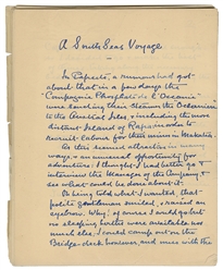  [MANUSCRIPT]. MACDONALD, William Alister (1860-1956). Autog...