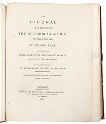  [AFRICA]. PARK, Mungo (1771-1806). The Journal of a Mission...