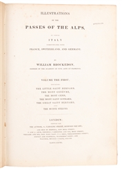  [ALPINE EXPLORATION]. BROCKEDON, William (1787-1854). Illus...