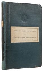 [BARBARY]. GROSVENOR, Lord R. (1801-1893). Extracts from th...