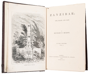  BURTON, Sir Richard Francis (1821-1890). Zanzibar; City, Is...