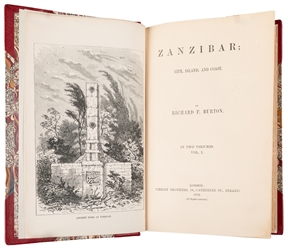  BURTON, Sir Richard Francis (1821-1890). Zanzibar; City, Is...