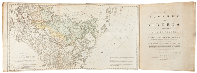  CHAPPE D'AUTEROCHE, L'Abbé (1722-1769). A Journey into Sibe...