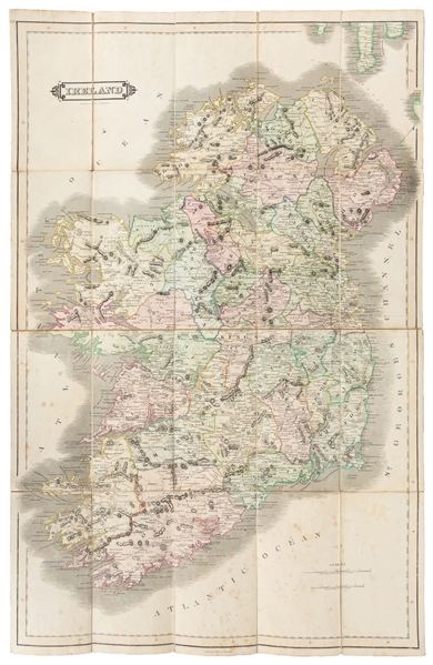  [MAPS]. Lizars Pocket Map of Ireland. [Edinburgh: D. Lizar...